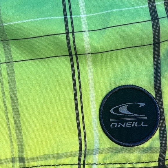 ONeill board shorts/swim Black, Green, Yellow SZ 38 - Picture 5 of 9